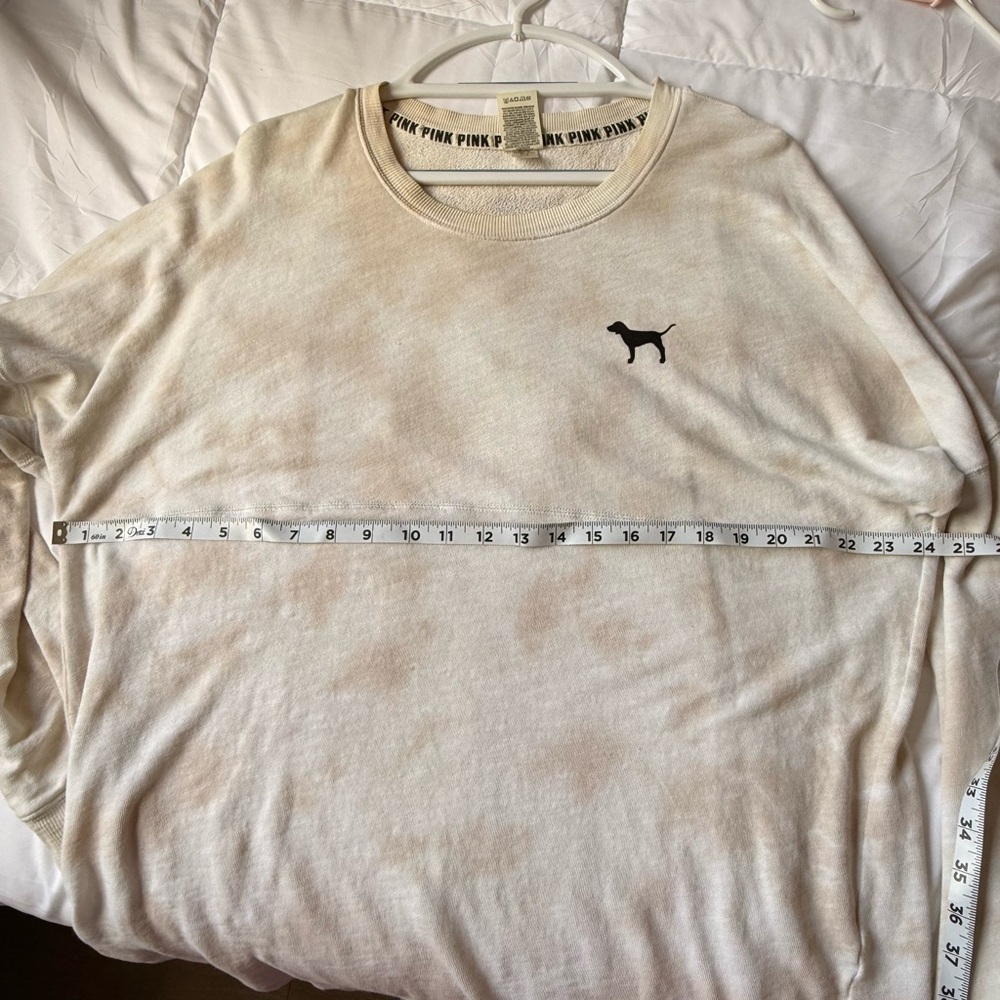 Victoria's Secret Pink Cream Long Sleeve Shirt Size Large - Picture 4 of 5